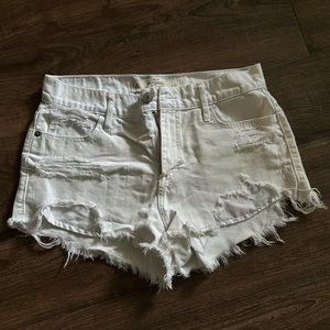 abercrombie white shorts